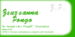 zsuzsanna pongo business card